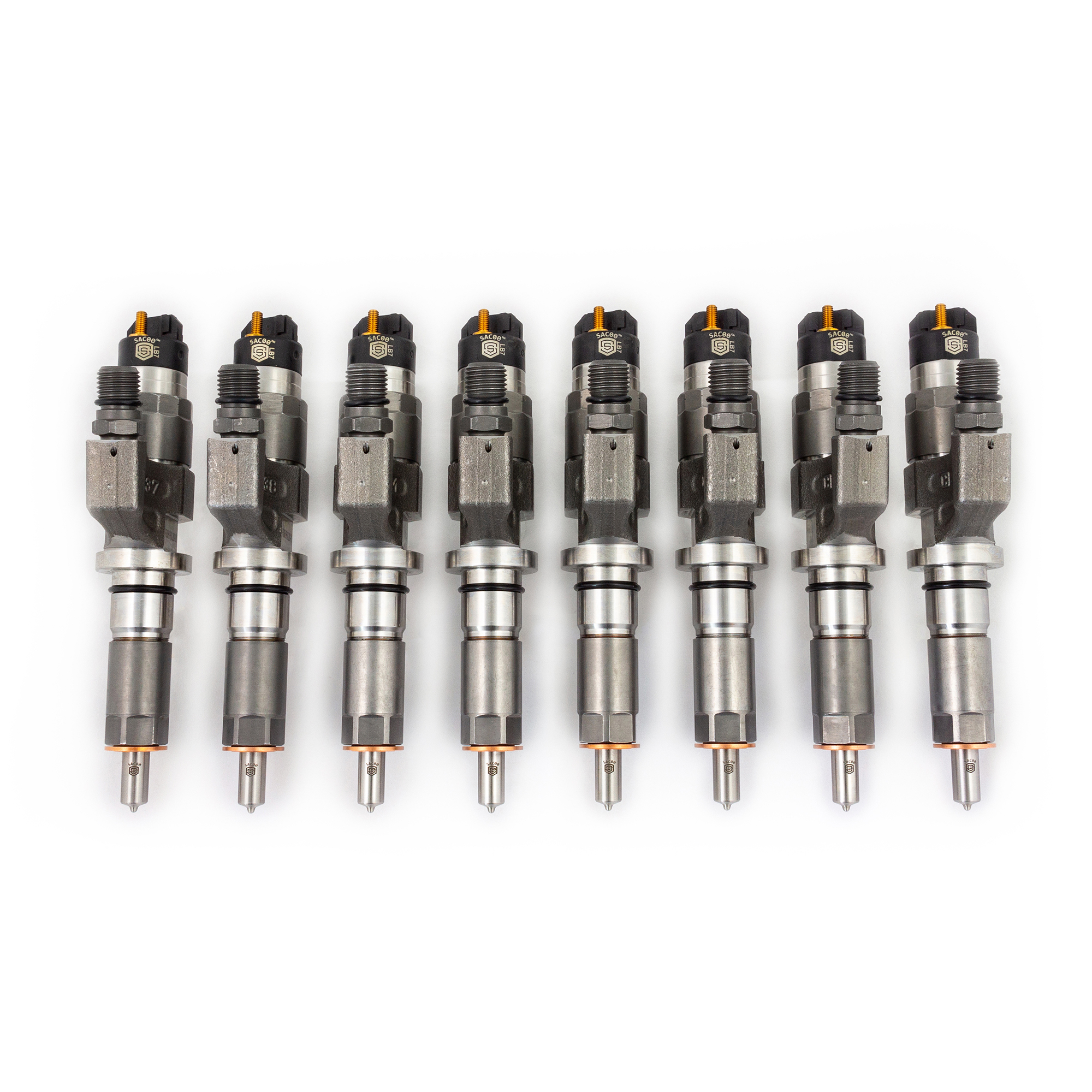 Reman injectors for Dmax LB7 w/sac00 nozzlesset of 8 ea Kennedy Diesel